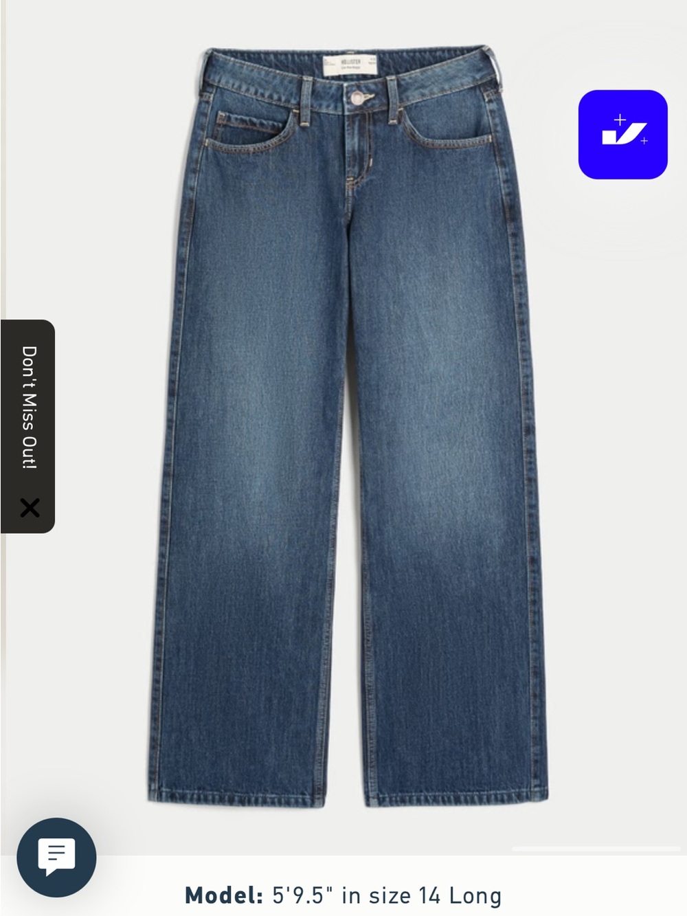 HOLLISTER low rise Dark Wash Baggy jeans